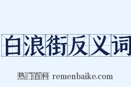 白浪街反义词是什么意思的图片